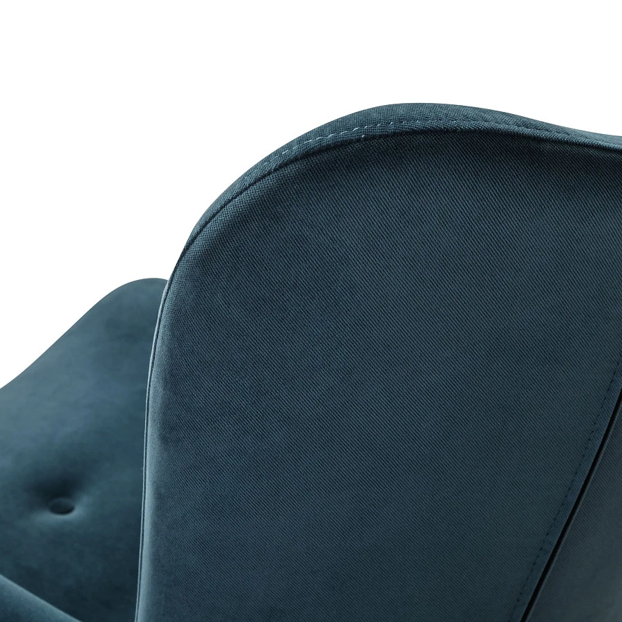 Кресло Хайбэк синий/нат.бук - фото 5