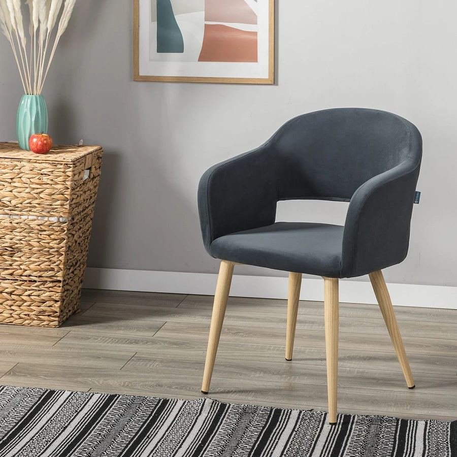 Стул Oscar Diag grey/нат.дуб - фото 10