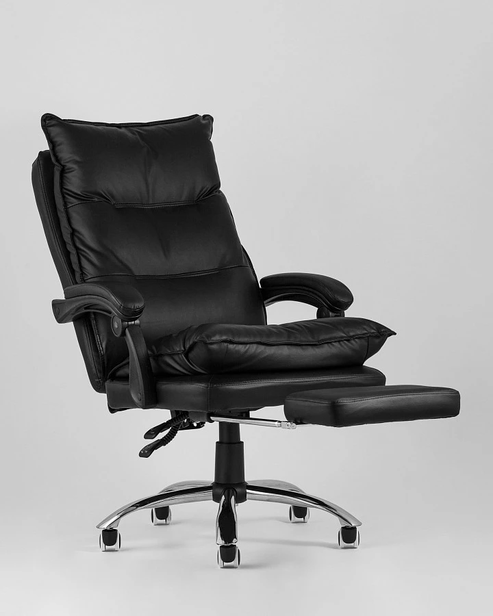 Кресло руководителя TopChairs Alpha черное - фото 9