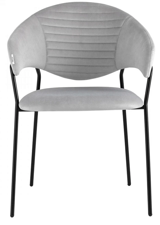 Стул Алексис велюр серый - фото 2