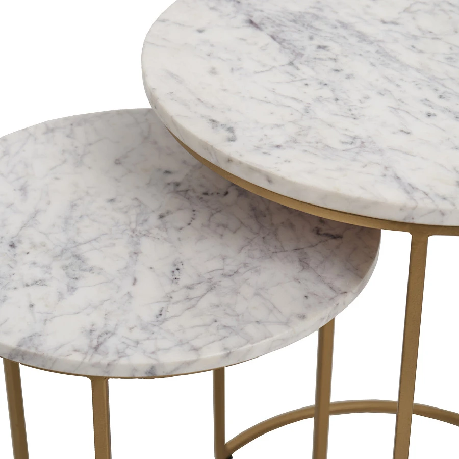 Столики из мрамора, набор БРУНИ Вайт - фото 6