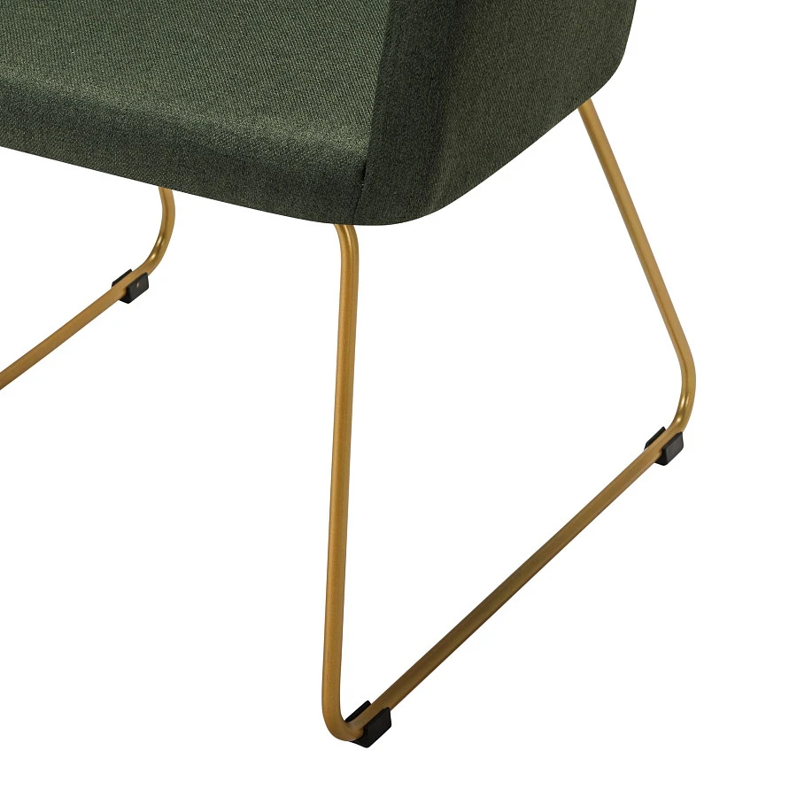 Кресло Oscar тёмно-зеленый/Линк золото - фото 5