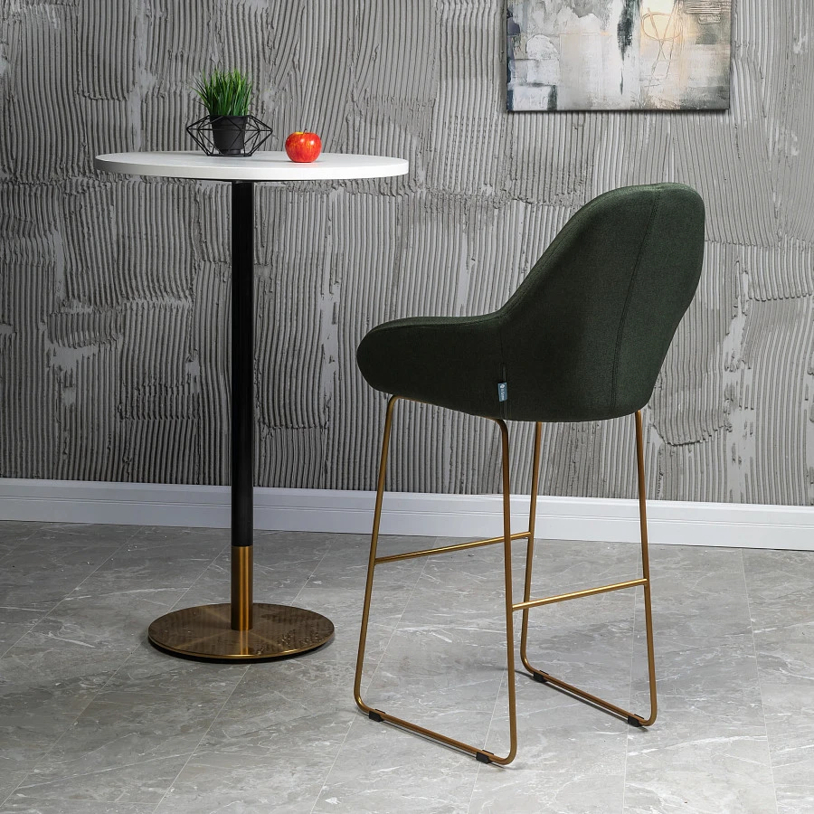 Кресло Бар. Kent тёмно-зеленый/Линк золото - фото 15