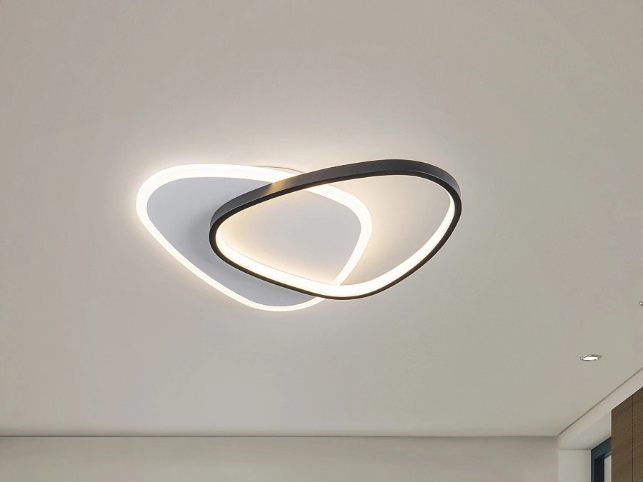 Потолочный/настенный светильник Romo черно-белый - фото 12