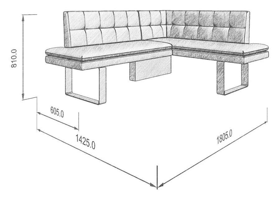 Диван кухон. Magiс 178-140 R beige/coffe - фото 3