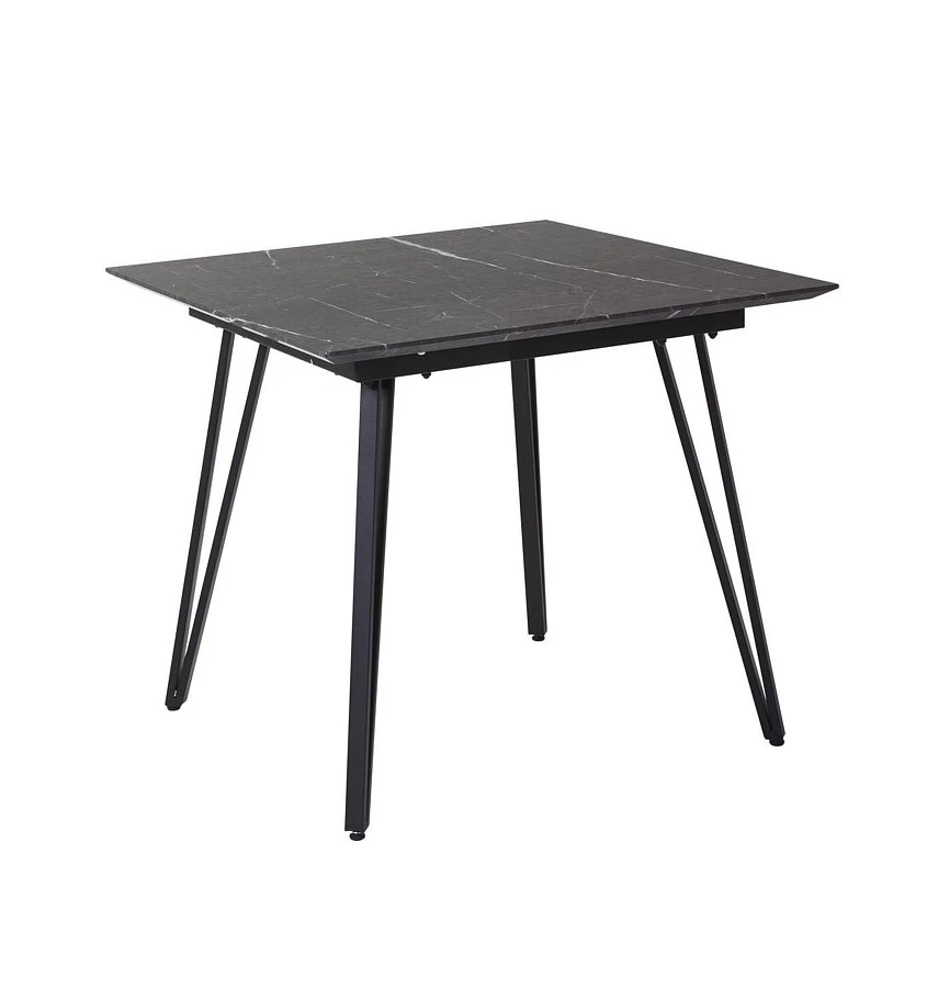Стол Диего 860*860 мрамор графит со скосом