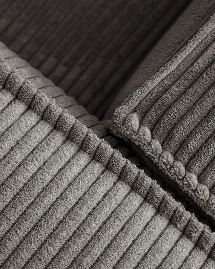 Диван 3х местный Blok правый шезлонг серый вельвет 330 см - фото 10