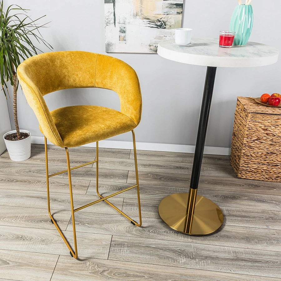 Кресло Бар. Hugs желтый/Линк золото - фото 11