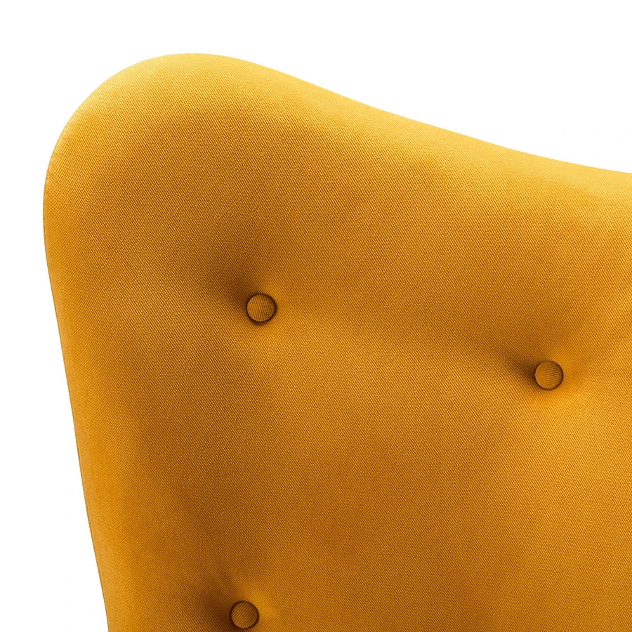 Кресло Хайбэк желтый/венге - фото 6