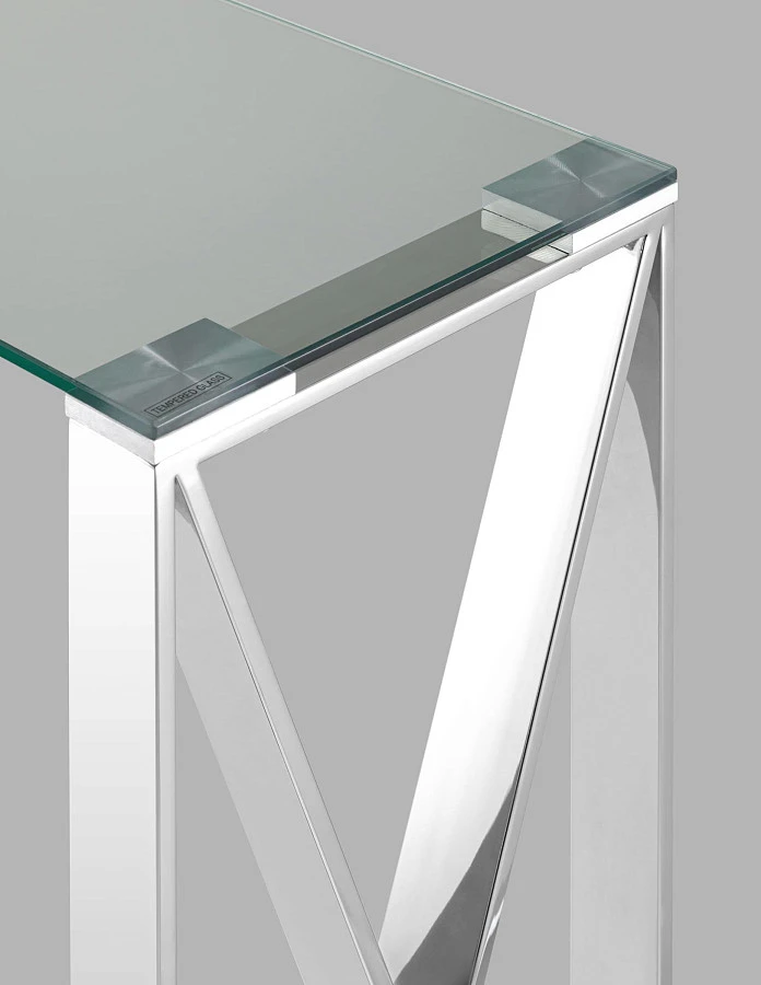 Консоль КРОСС 115*30 серебро - фото 6