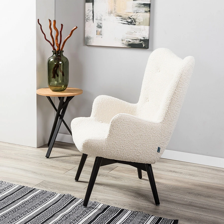 Кресло Хайбэк бежевый/венге - фото 12