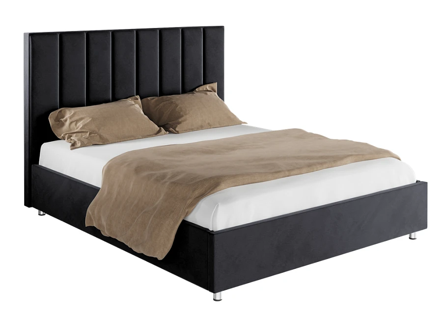 Кровать Параллель 160х200 чёрного цвета