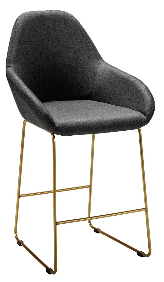 Кресло полубар Kent тёмно-серый/Линк золото