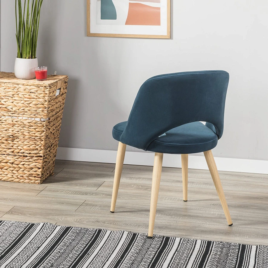 Стул Lars Diag blue/нат.дуб - фото 13