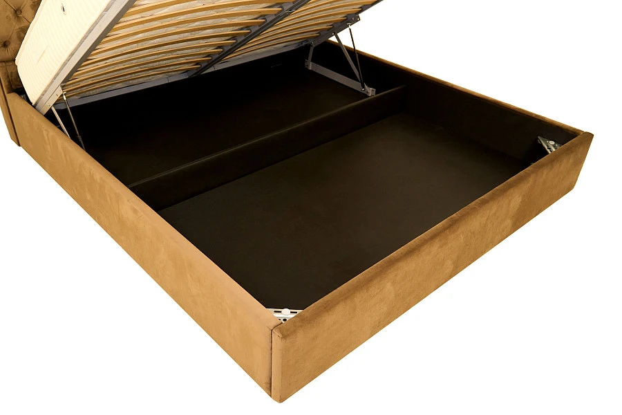 Кровать Юнит  160х200 коричневого цвета - фото 5