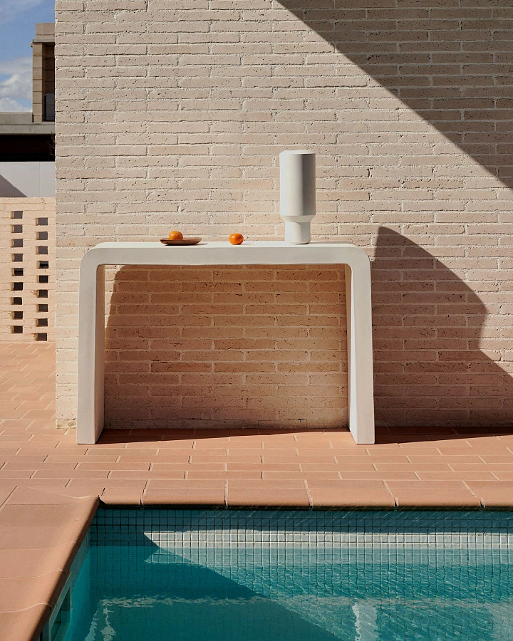 Aiguablava Консоль из белого цемента 120 x 80 см - фото 2