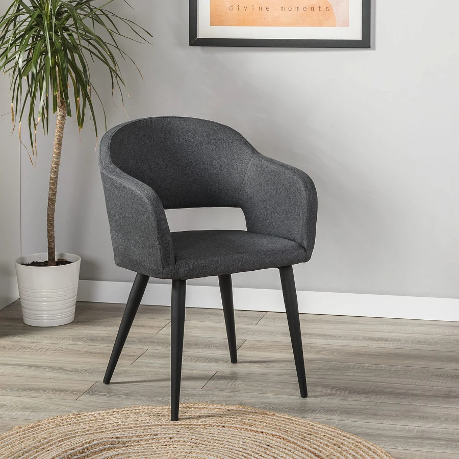 Стул Oscar тёмно-серый/черный - фото 8