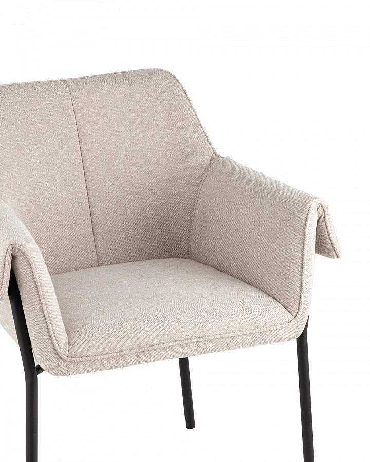 Кресло Бесс рогожка бежевый - фото 5