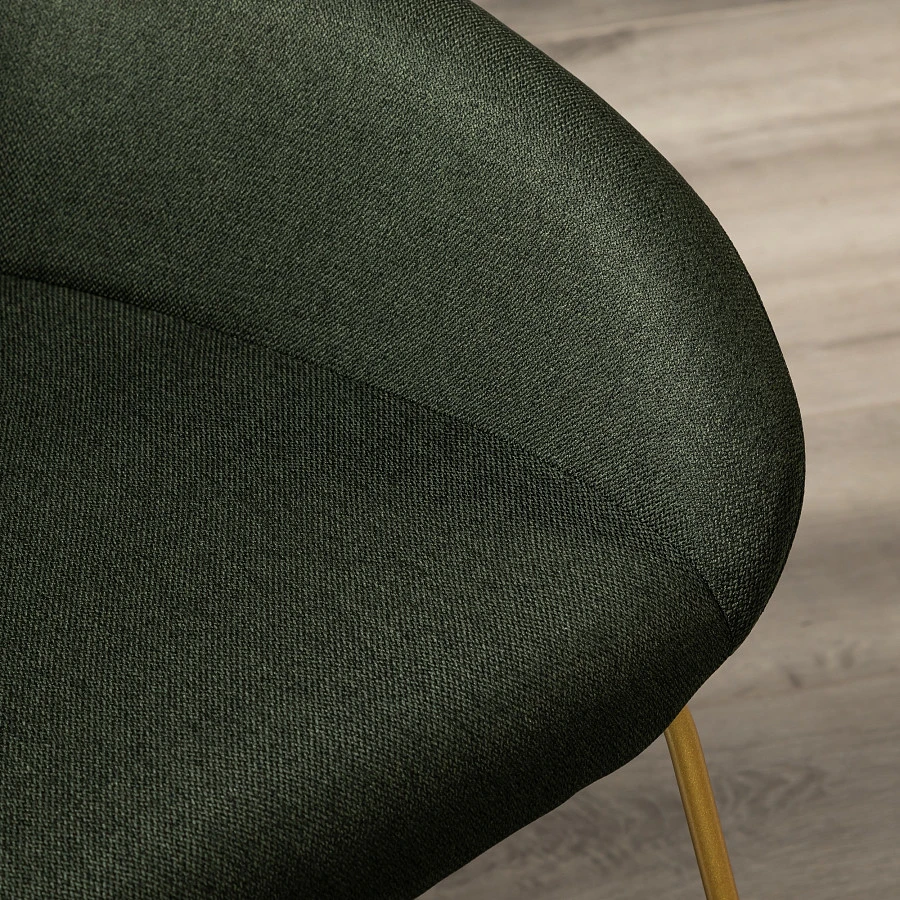 Кресло Kent тёмно-зеленый/Линк золото - фото 15