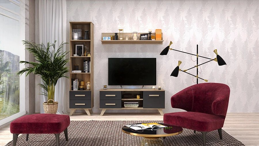 Тумба под ТВ Вега Скандинавия Дуб каньон - фото 6