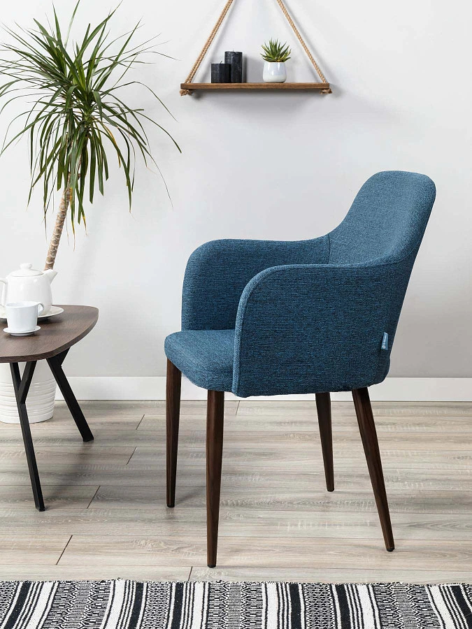 Кресло Ledger БлюАрт/ТОрех - фото 10