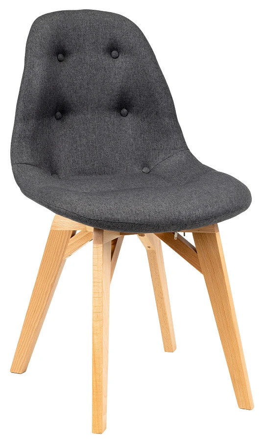 Стул Eames lite тёмно-серый/натур. Бук