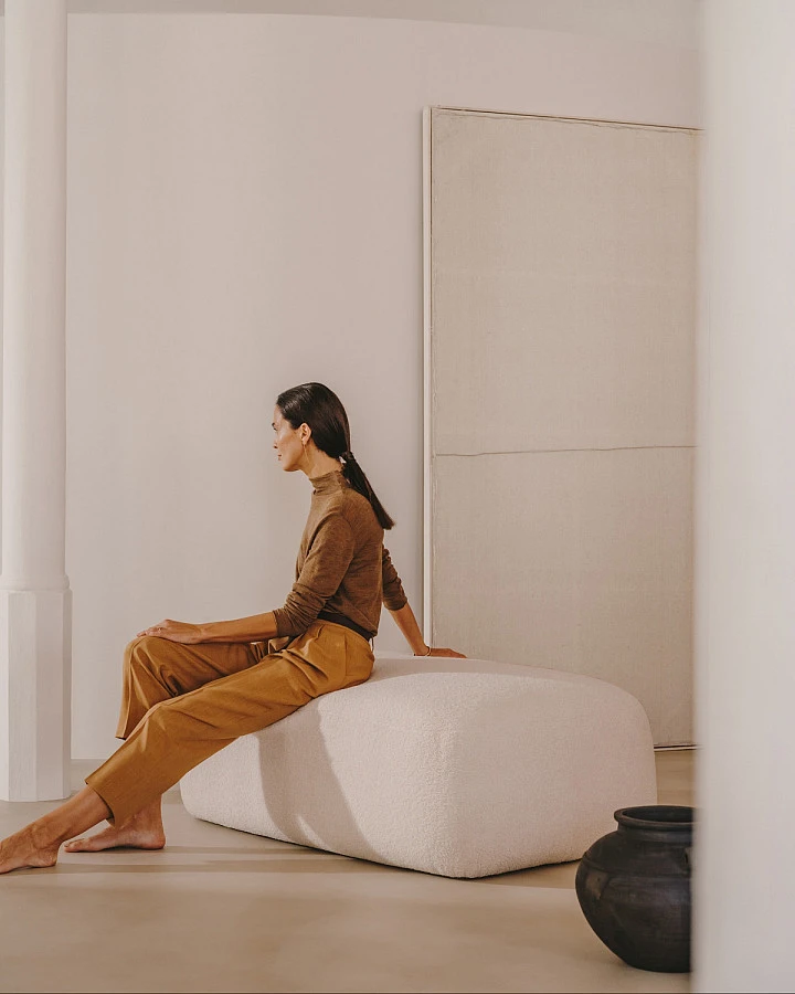 Martina Пуф для ног из букле 123 x 85 см - фото 2