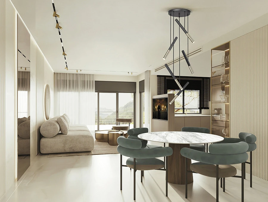 Люстра Edna 5L черный / золотой - фото 6