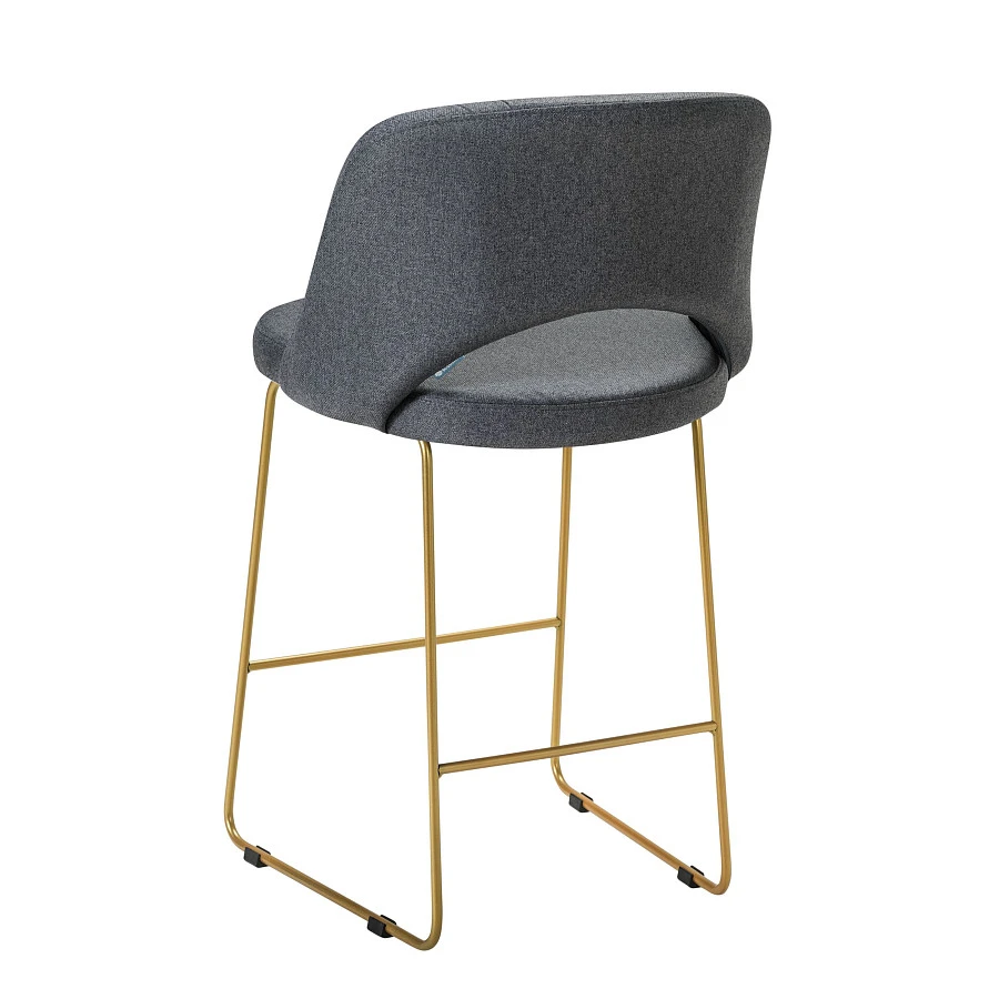 Кресло полубар Lars тёмно-серый/Линк золото - фото 3