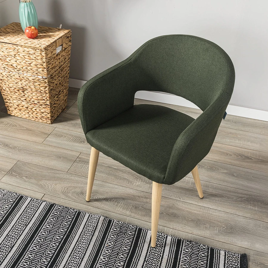 Стул Oscar тёмно-зеленый/нат.дуб - фото 12