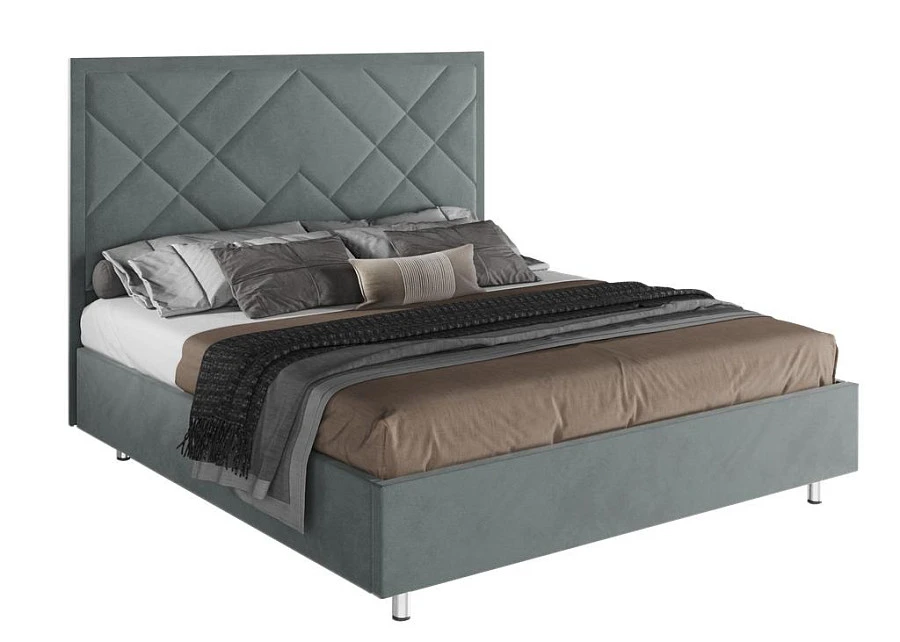 Кровать Палермо 160х200 серого цвета