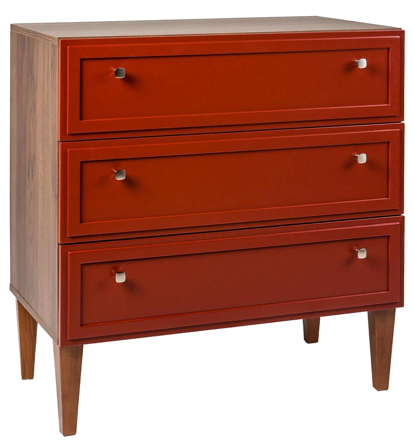 Комод 3 ящика Norton кармин