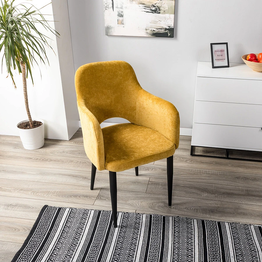 Кресло Ledger желтый/черный - фото 8