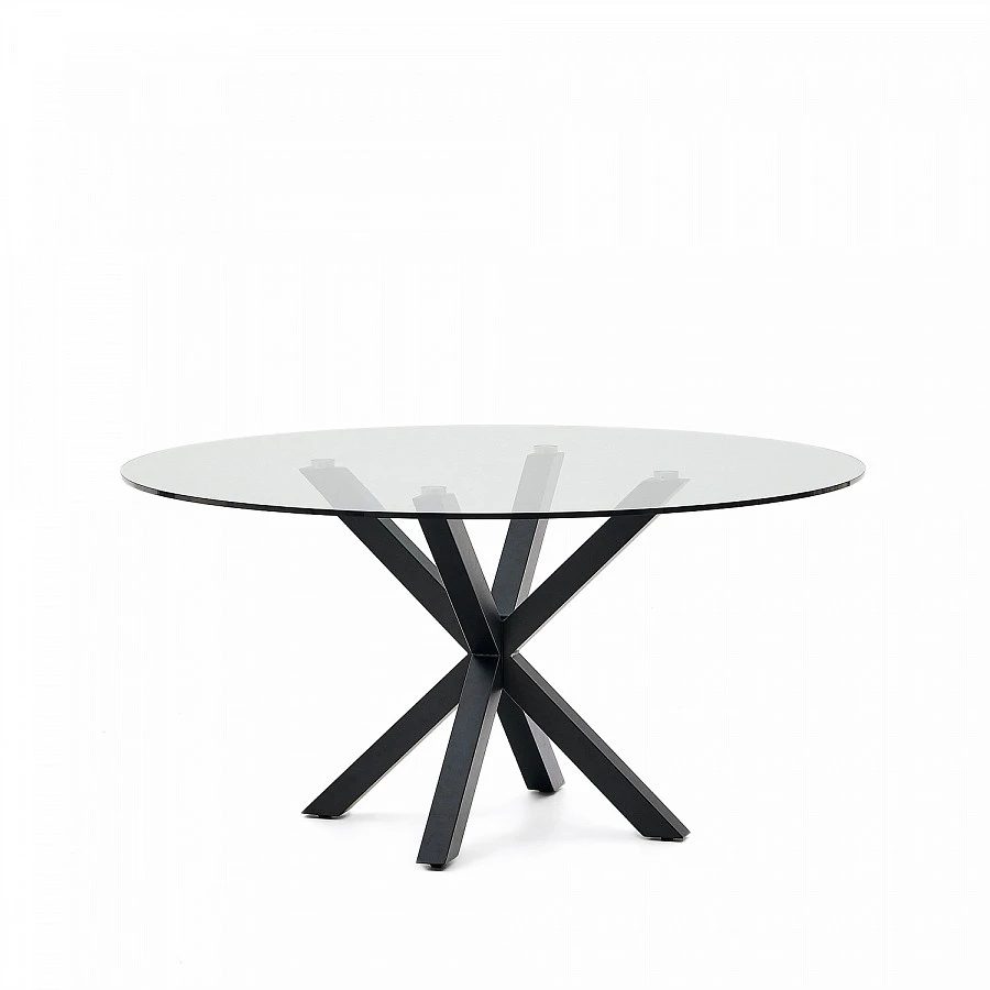 Стол Argo стекло/черн.стальн.ножки Ø150см