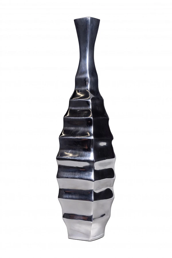 Ваза мет. высокая серебристая 0.51x0.1x0.1м