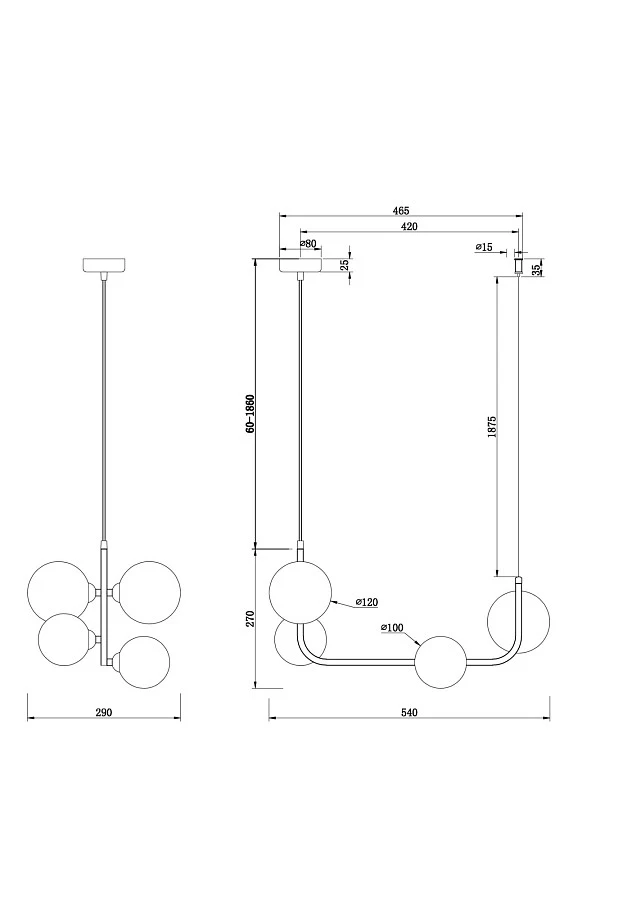Люстра Freya FR4005PL-04B - фото 2