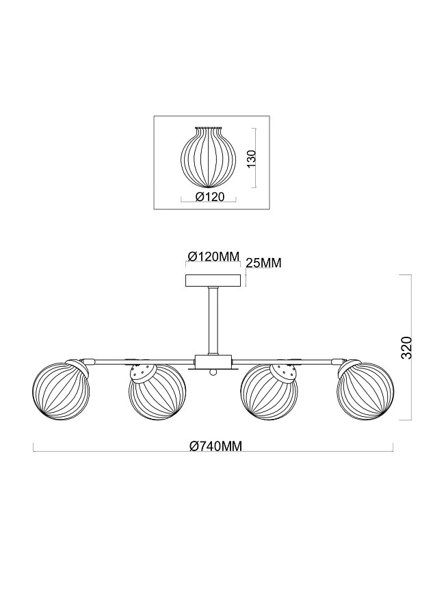 Люстра Freya FR5041PL-06BS - фото 3