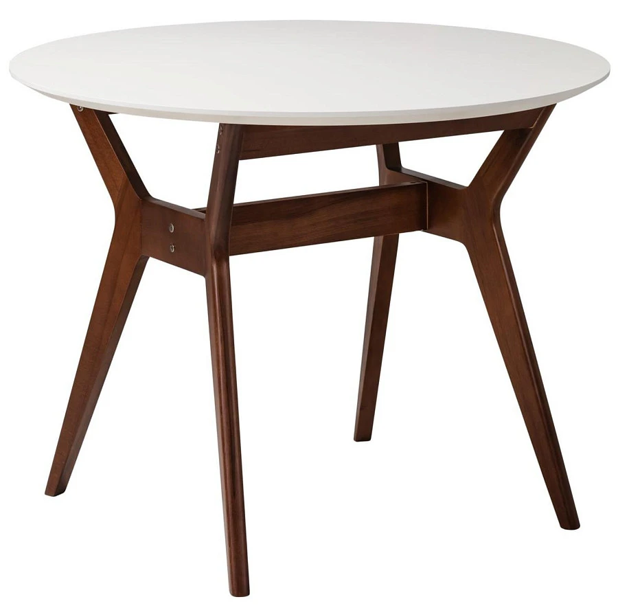 Стол Нарвик д.860 Белый Темный орех