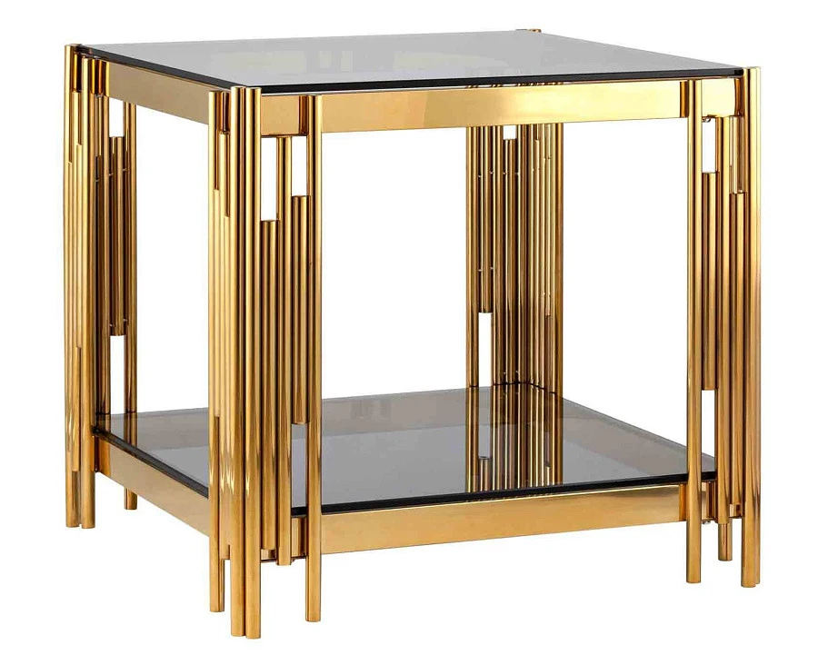 Журнальный столик ГЭТСБИ 55*55 золотистый