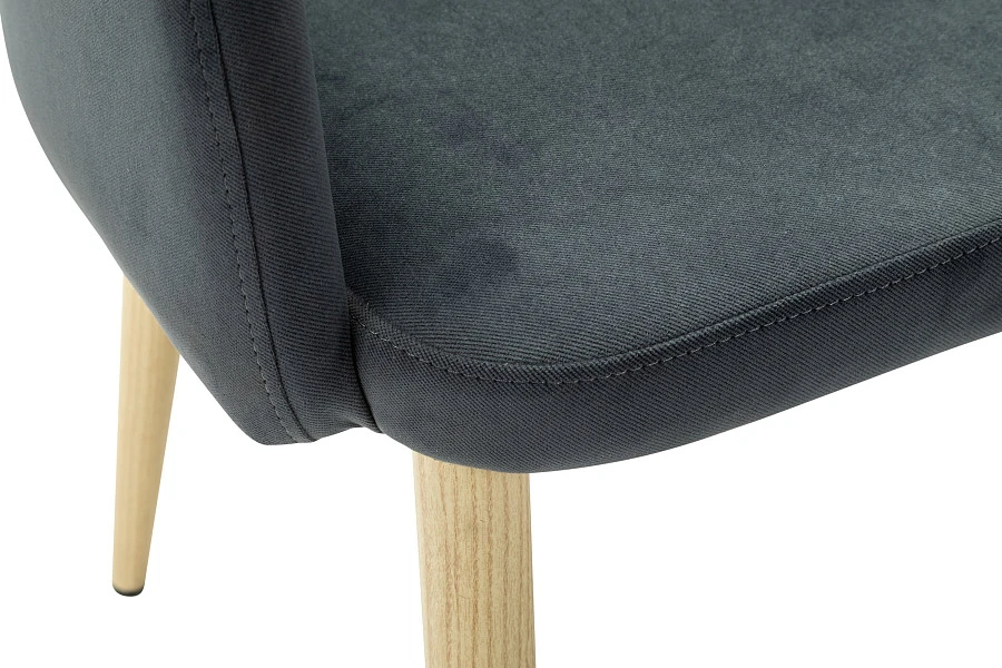 Кресло Ledger Diag grey/нат.дуб - фото 5