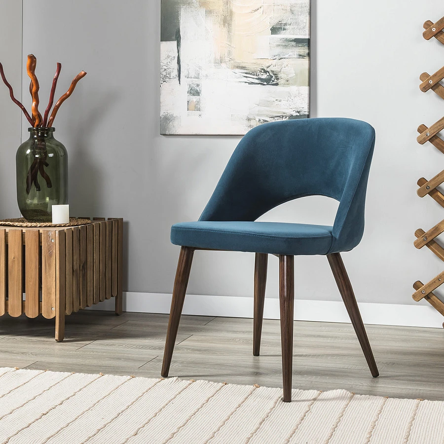 Стул Lars Diag blue/т.орех - фото 11