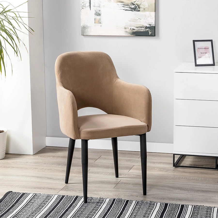 Кресло Ledger Diag beige/черный - фото 8