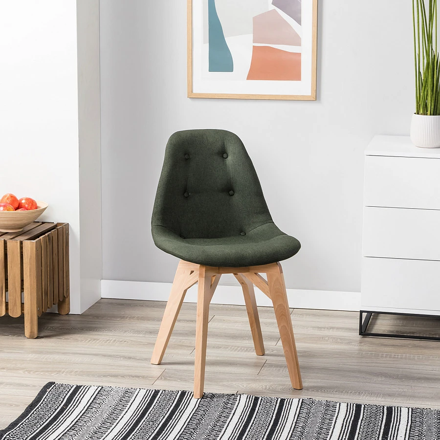 Стул Eames lite тёмно-зеленый/натур. Бук - фото 8