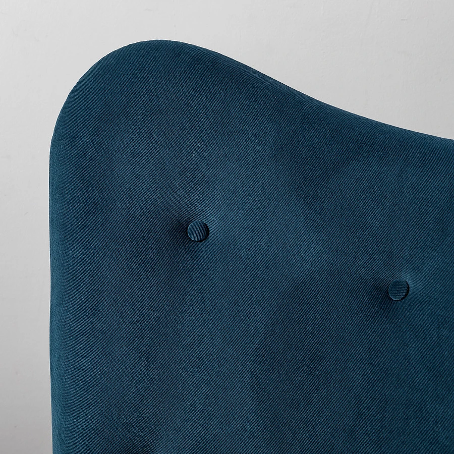 Кресло Хайбэк синий/нат.бук - фото 16