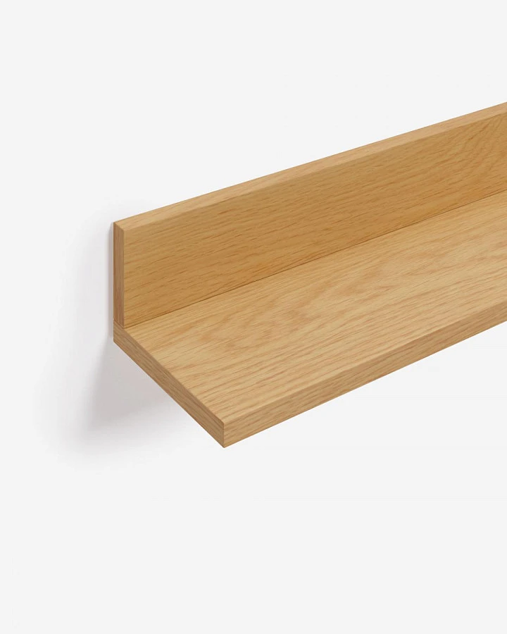 Полка Abilen шпон дуба/ белый лак 120x15см - фото 12