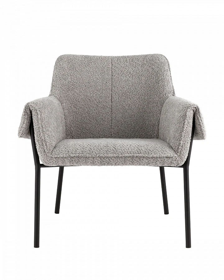 Кресло лаунж Бесс альпака серый - фото 2