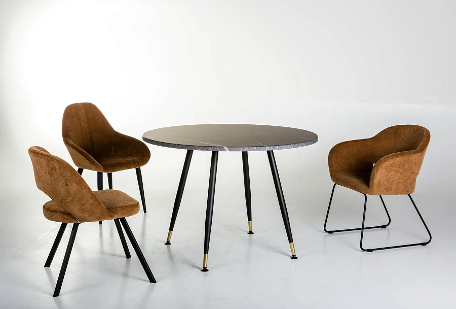 Стол Месси D110 мрамор графит - фото 6