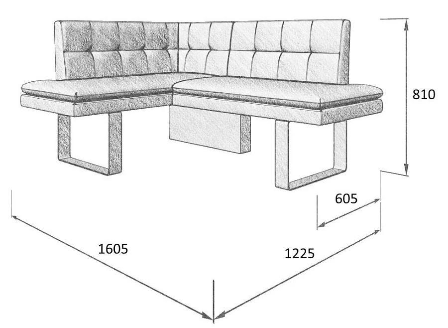 Диван кухон. Magiс 120-158 L sunny - фото 4