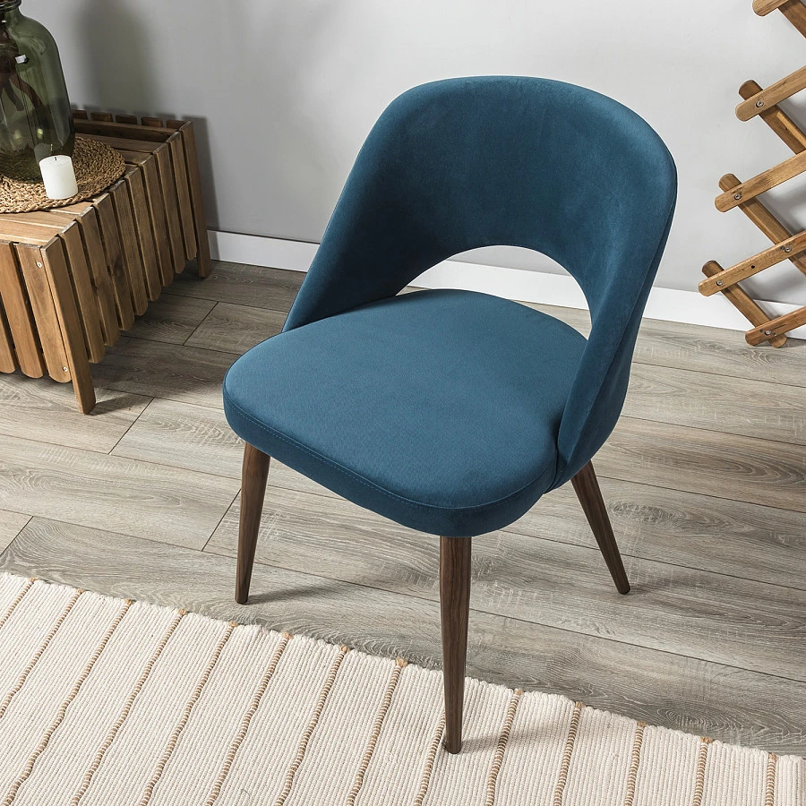 Стул Lars Diag blue/т.орех - фото 12