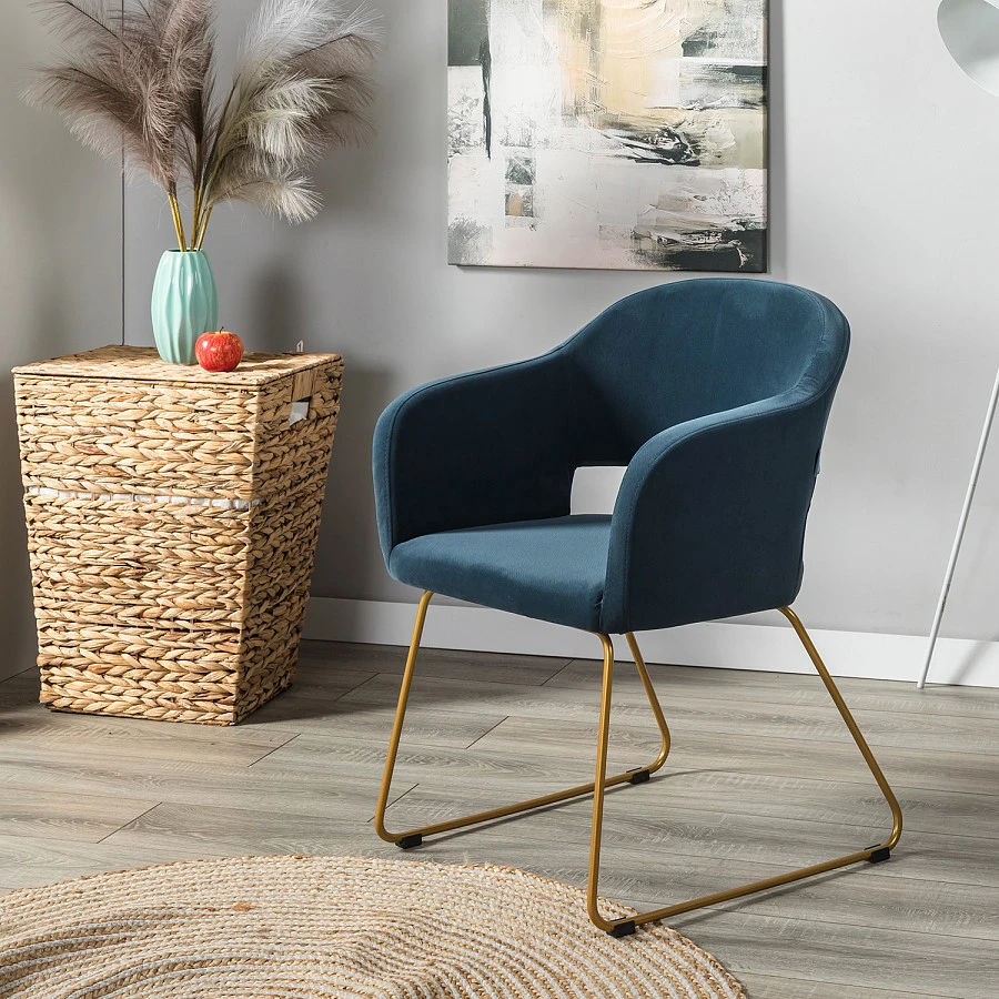 Стул Oscar Diag blue/Линк золото - фото 7